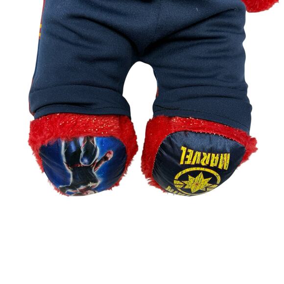 Build a Bear Captain Marvel Plush Red Glitter Bear Superhero Stuffed Animal 16" - Picture 14 of 15